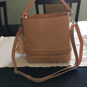 COPY - Brighton Caldera Bucket Purse, tan color.  Like new